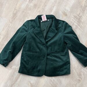 Green Velvet Blazer
